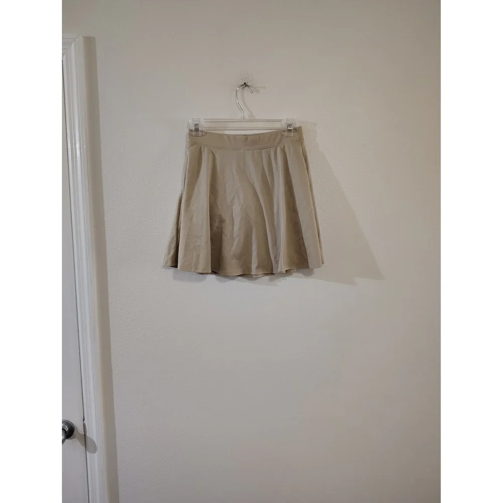 The Childrens Place Tan Skater Skirt Girls Size 14 XL Khaki Flare Pull On Mini - Picture 1 of 3